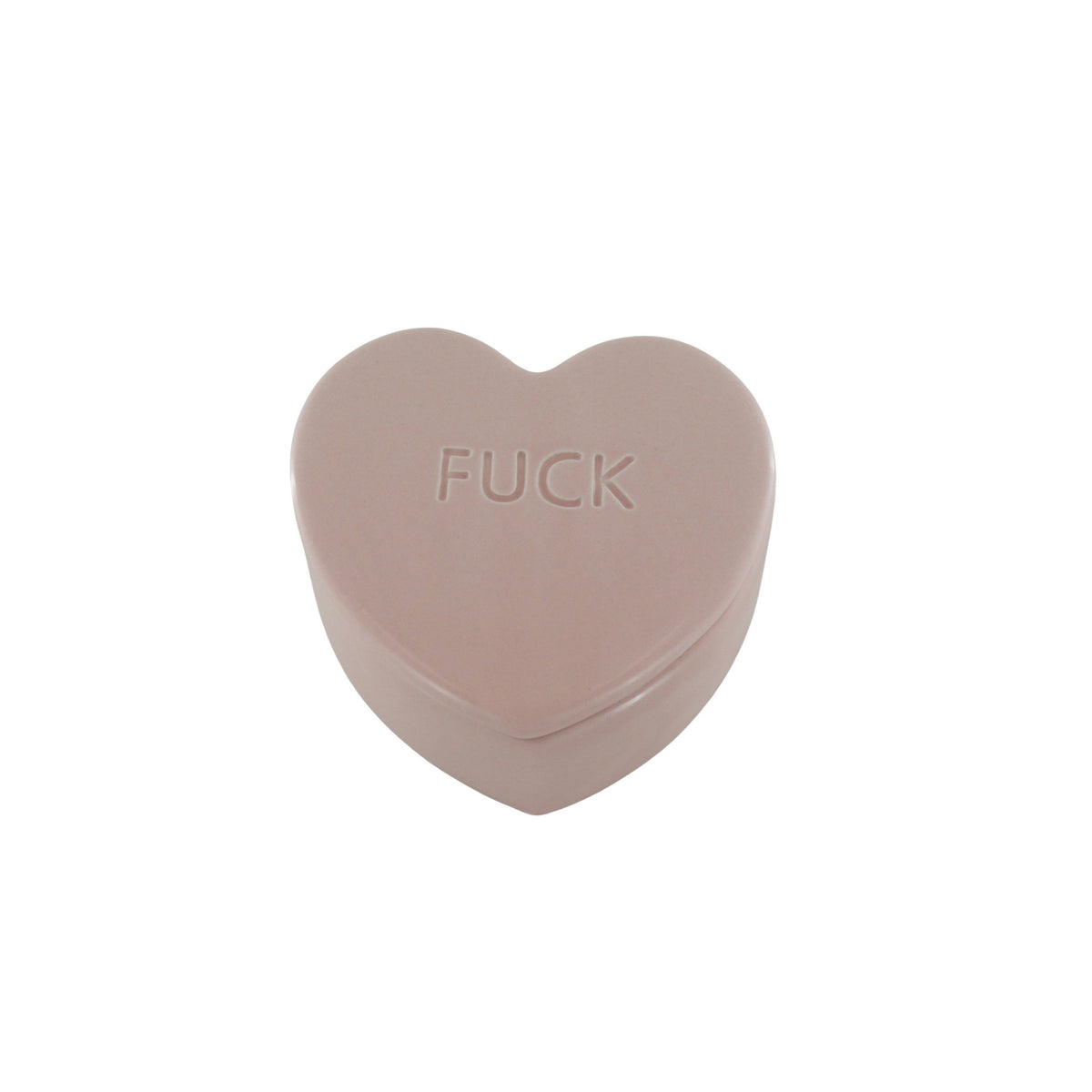 Dekoglas »Candy Heart 'FUCK'« Hellrosa, 12 x 11,5 x 6 cm