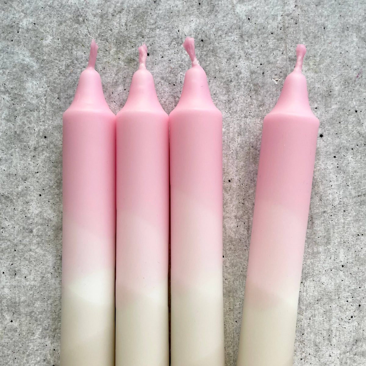 Dip Dye Kerzen | beige-rosa | 4er Set