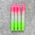 Dip Dye Kerzen | Neon | 4er Set