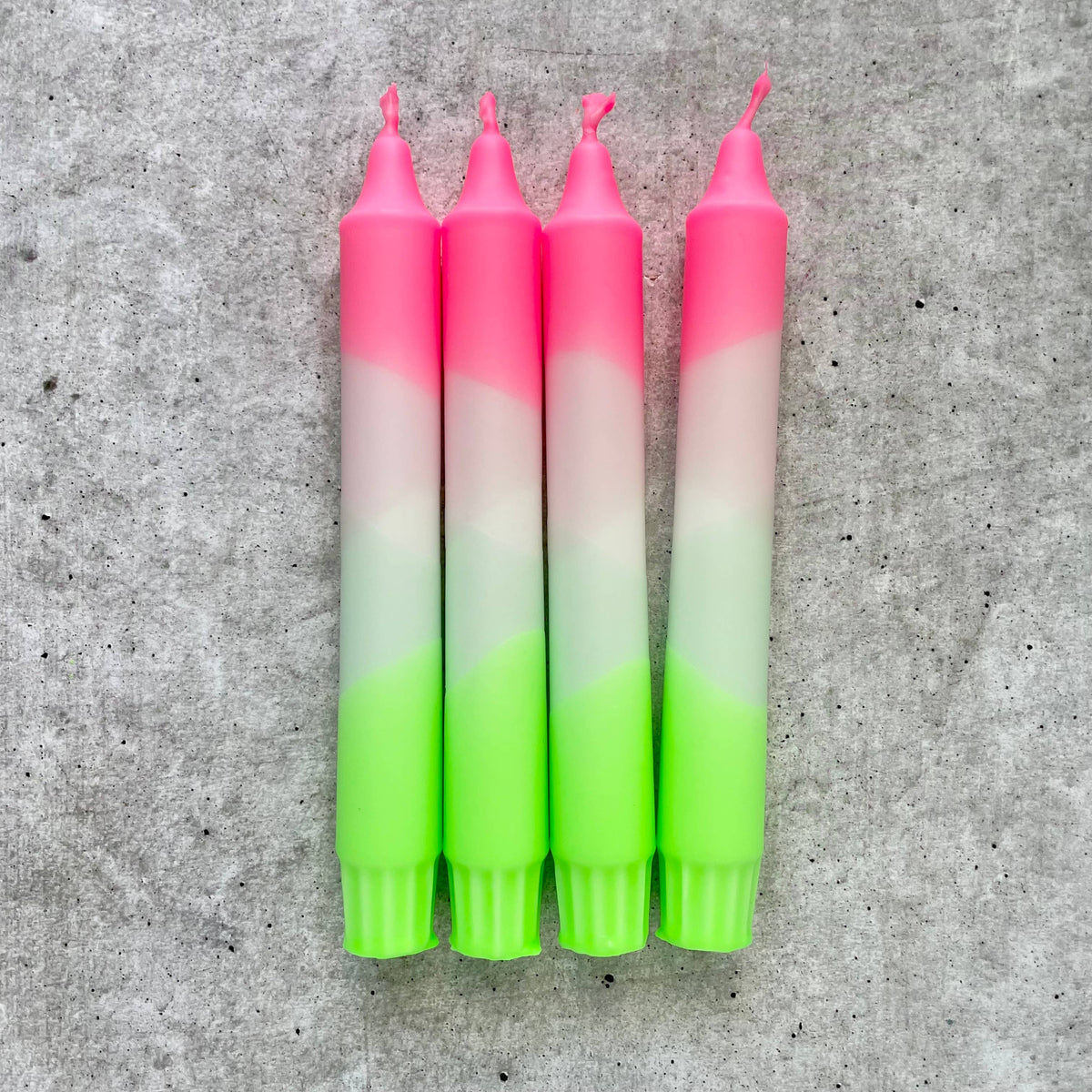 Dip Dye Kerzen | Neon | 4er Set