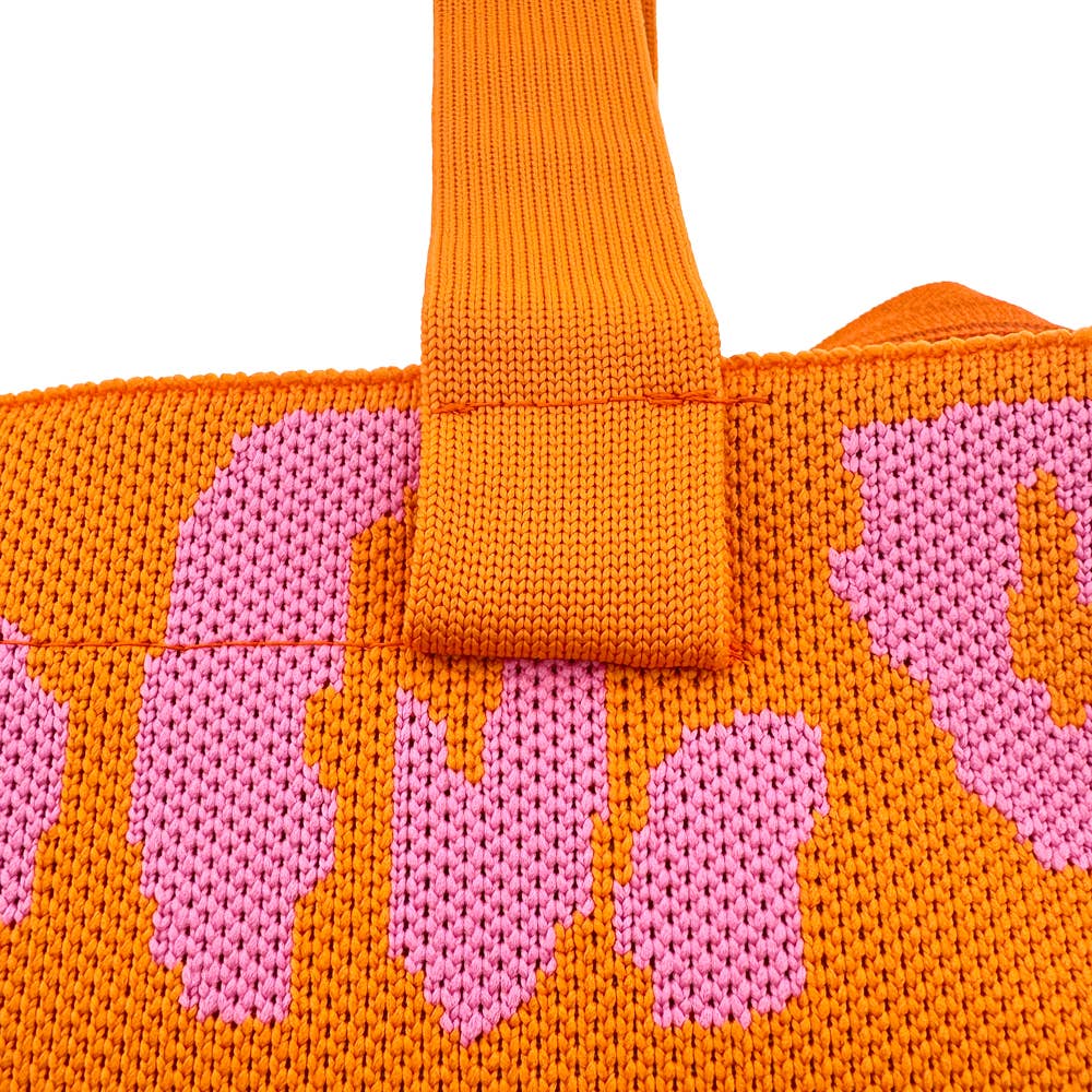 Tote Bag Femke in Orange und Pink